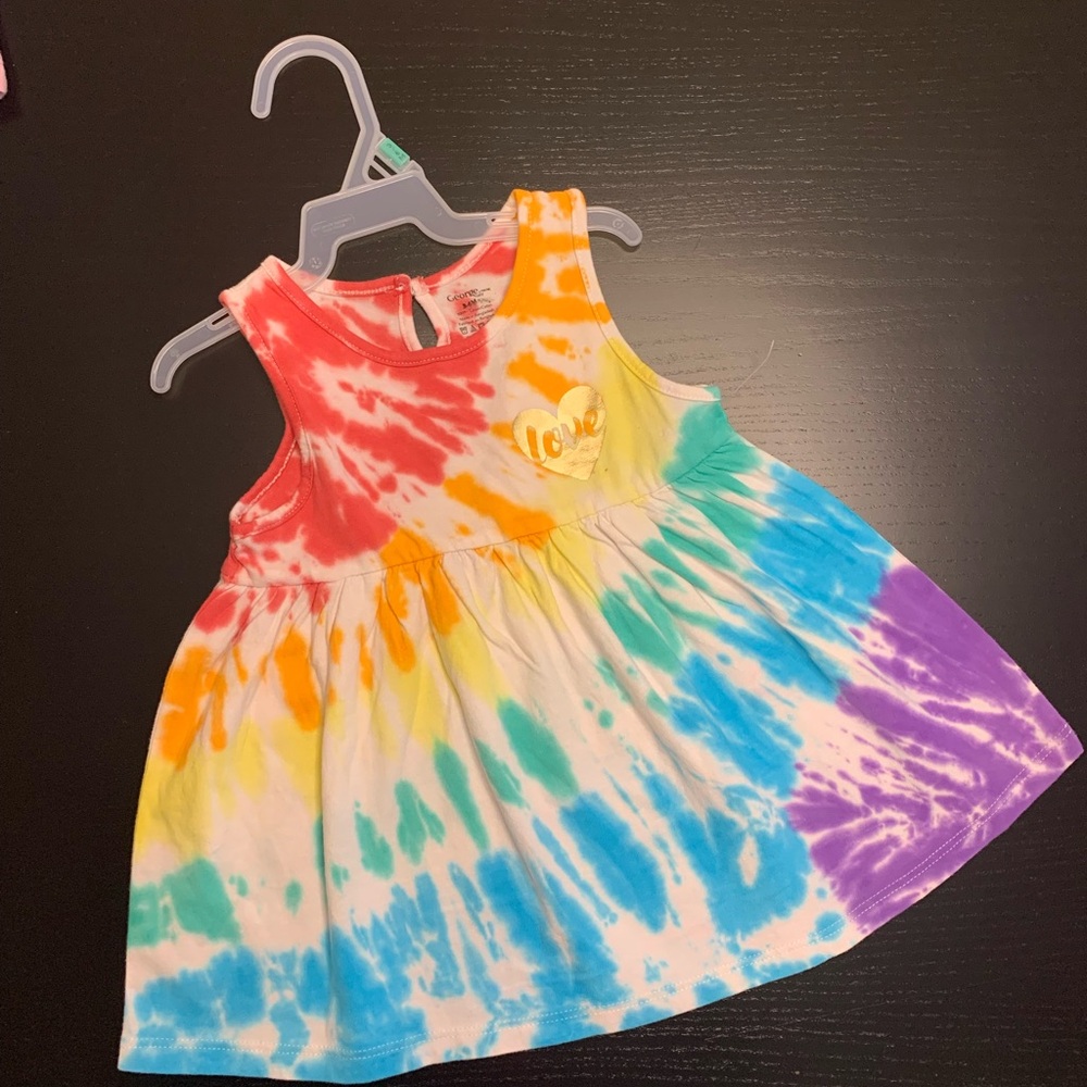 ⭐️2/$8.00⭐️—Colourful Tie-Dye Kids Sleeveless Top (3-6m)